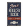 Classic American Muscle Camaro Rustic Wood Sign