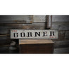 The Corner Cafe Rustic Wood Sign