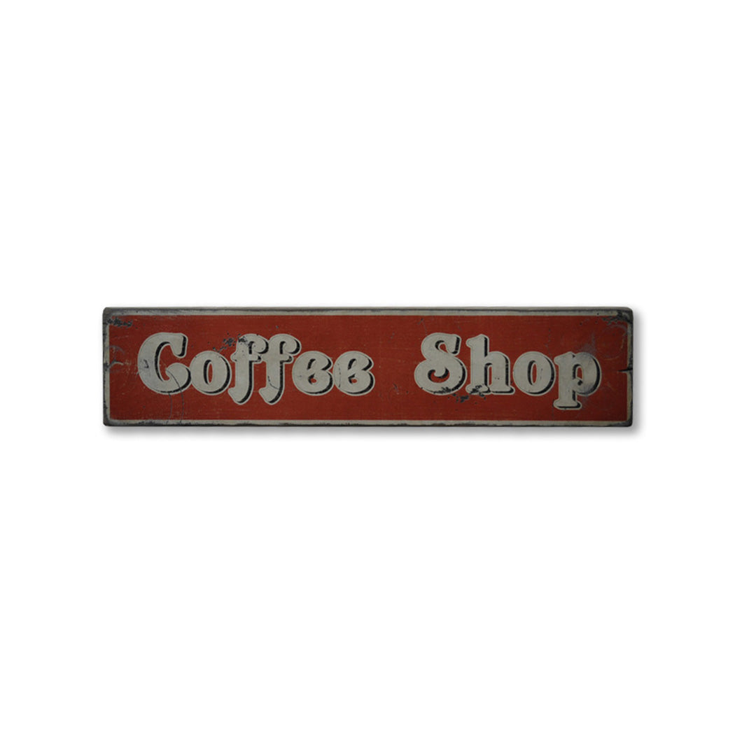 Coffee Shop Rustic Wood Sign