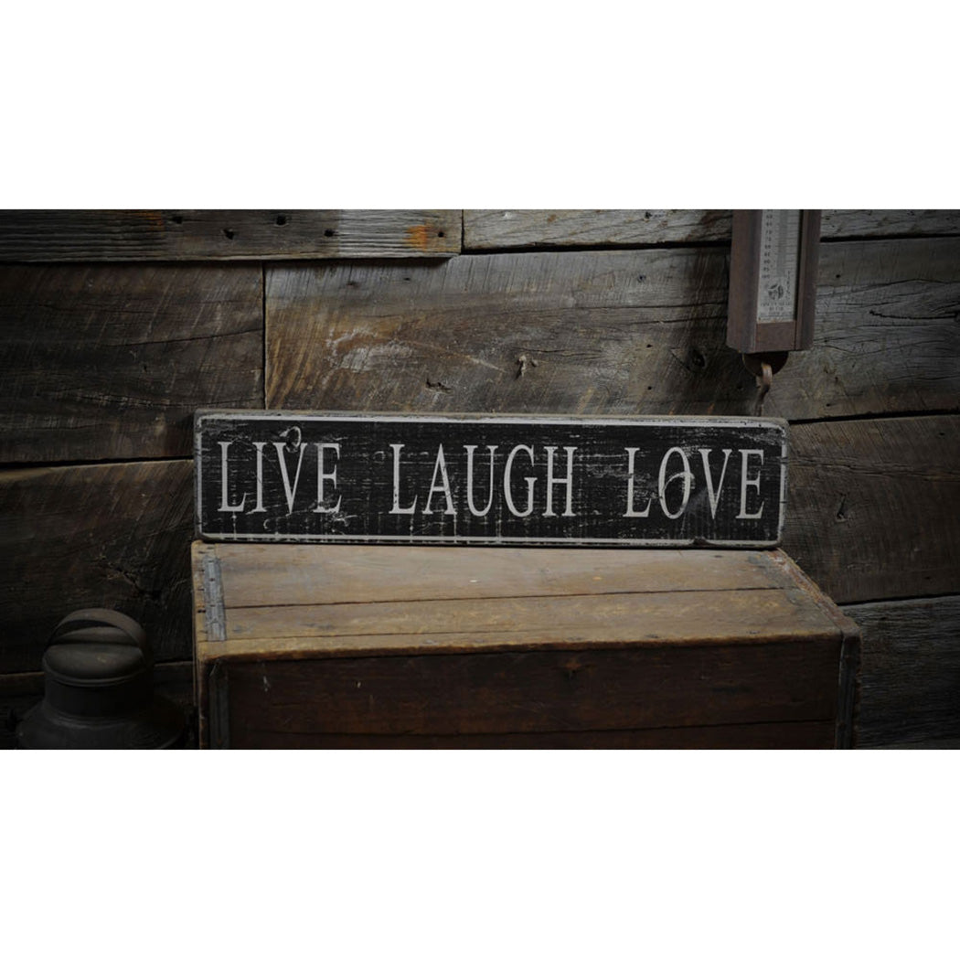 Live Laugh Love Rustic Wood Sign