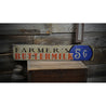 Farmer's Buttermilk Five Cents Rustic Wood Sign