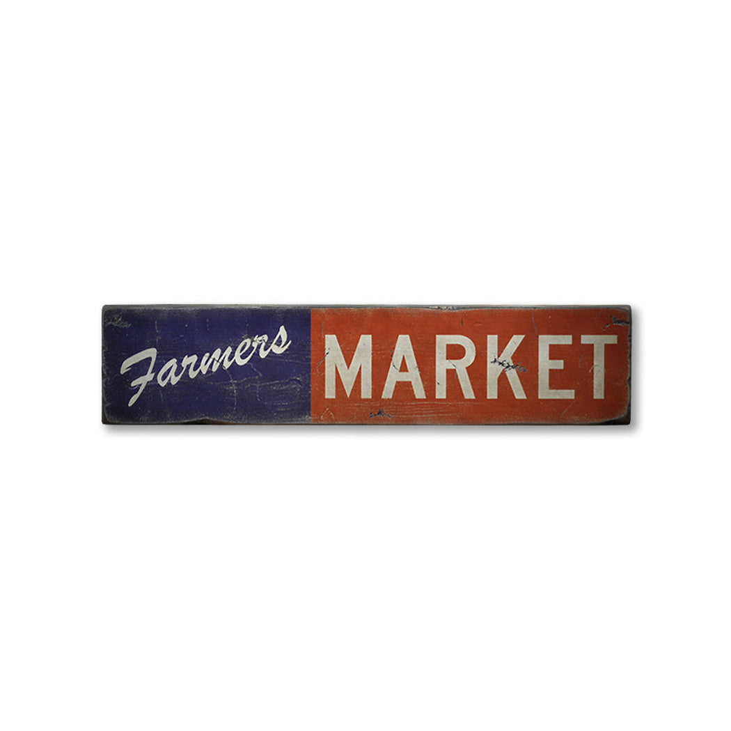 Farmers Market Rustic Wood Sign