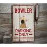 Bowler Parking Rustic Wood Sign