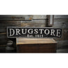 Drugstore Rustic Wood Sign