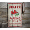 Roller Skate Parking Rustic Wood Sign