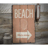 Beach Shell Rustic Wood Sign