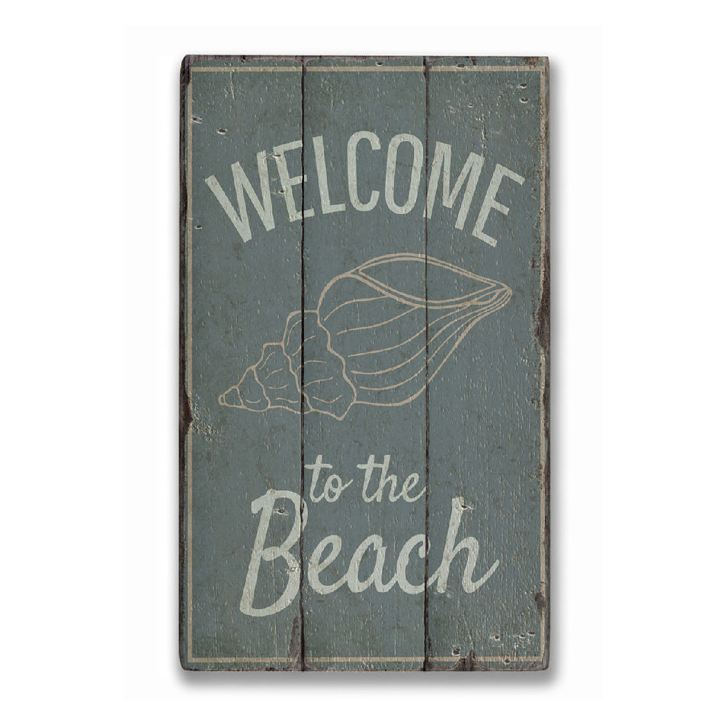 Welcome to the Beach Rustic Wood Sign