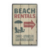 Beach Rentals Rustic Wood Sign