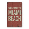 Miami Beach Rustic Wood Sign