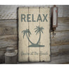 Relax Beach Rustic Wood Sign