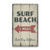 Surf Beach Rustic Wood Sign