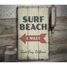 Surf Beach Rustic Wood Sign