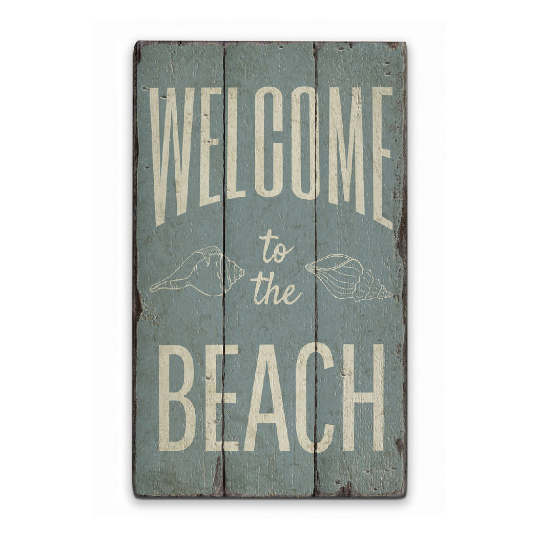 Welcome Beach Rustic Wood Sign