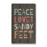 Sandy Feet Rustic Wood Sign