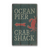 Ocean Pier Rustic Wood Sign