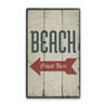 Beach Almost There Rustic Wood Sign