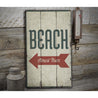 Beach Almost There Rustic Wood Sign