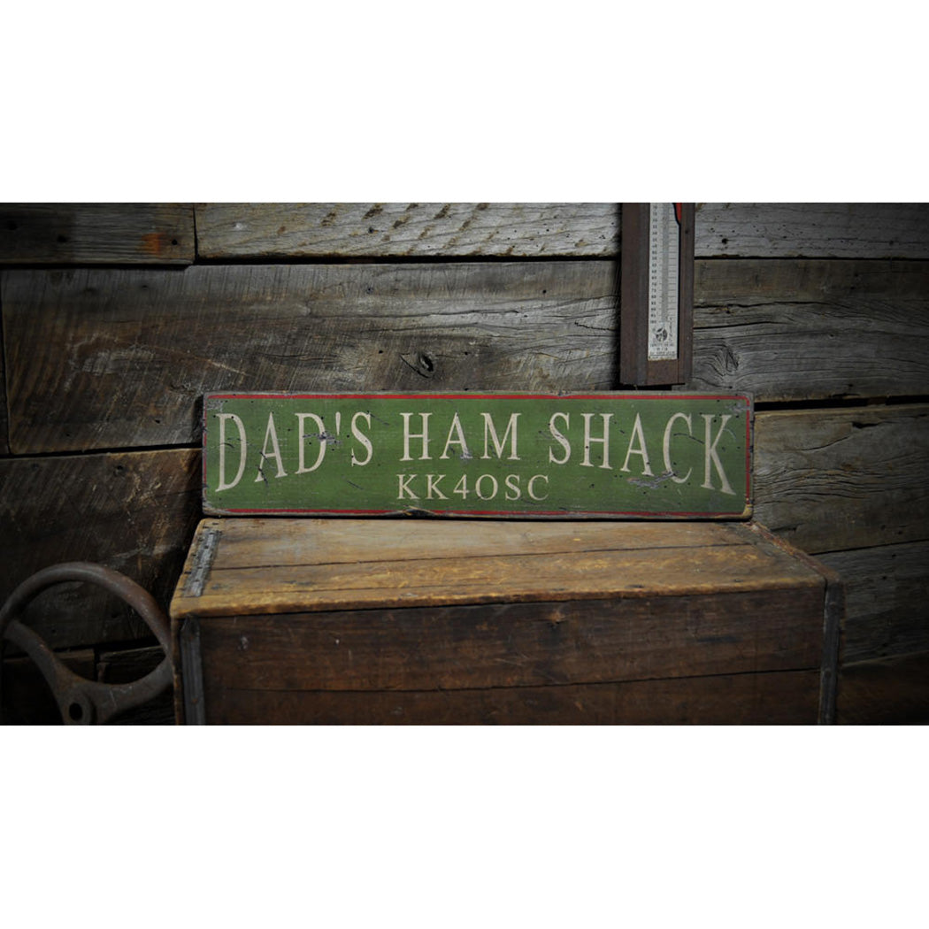 Ham Radio Operator Rustic Wood Sign