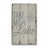 Lake Compass Rustic Wood Sign