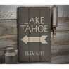 Lake Tahoe Rustic Wood Sign