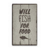 Fishing Lure Rustic Wood Sign