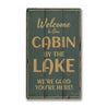 Cabin by the Lake Rustic Wood Sign