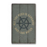 Lake Ship Wheel Rustic Wood Sign