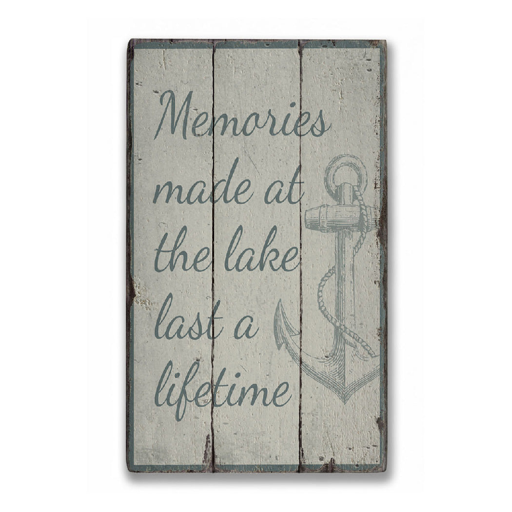 Memories Made at the Lake Rustic Wood Sign