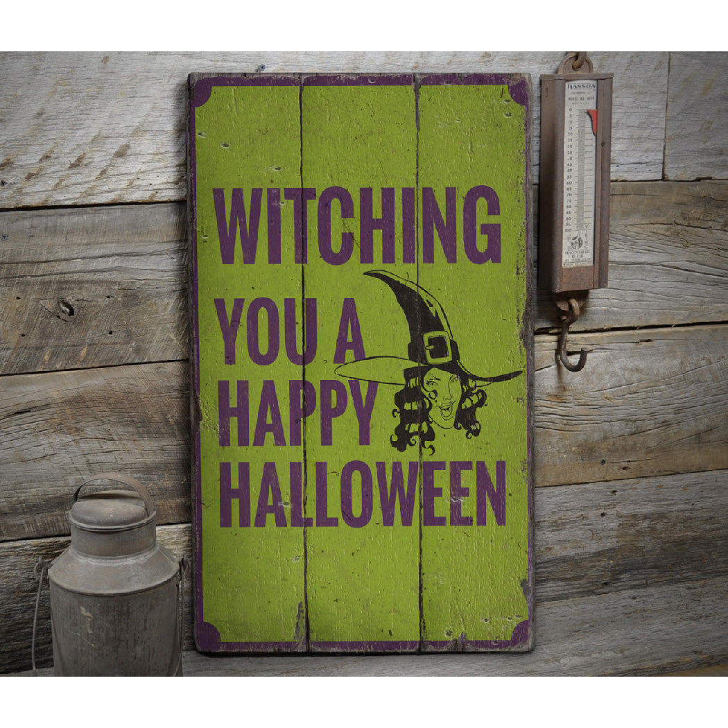 Witch Rustic Wood Sign