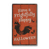 Halloween Bat Rustic Wood Sign