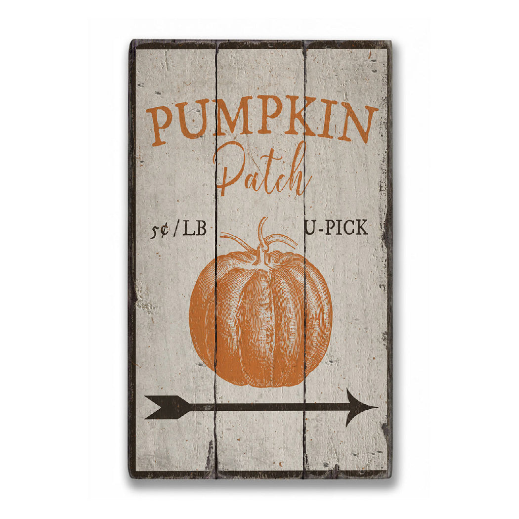 Pumpkin Patch Rustic Wood Sign