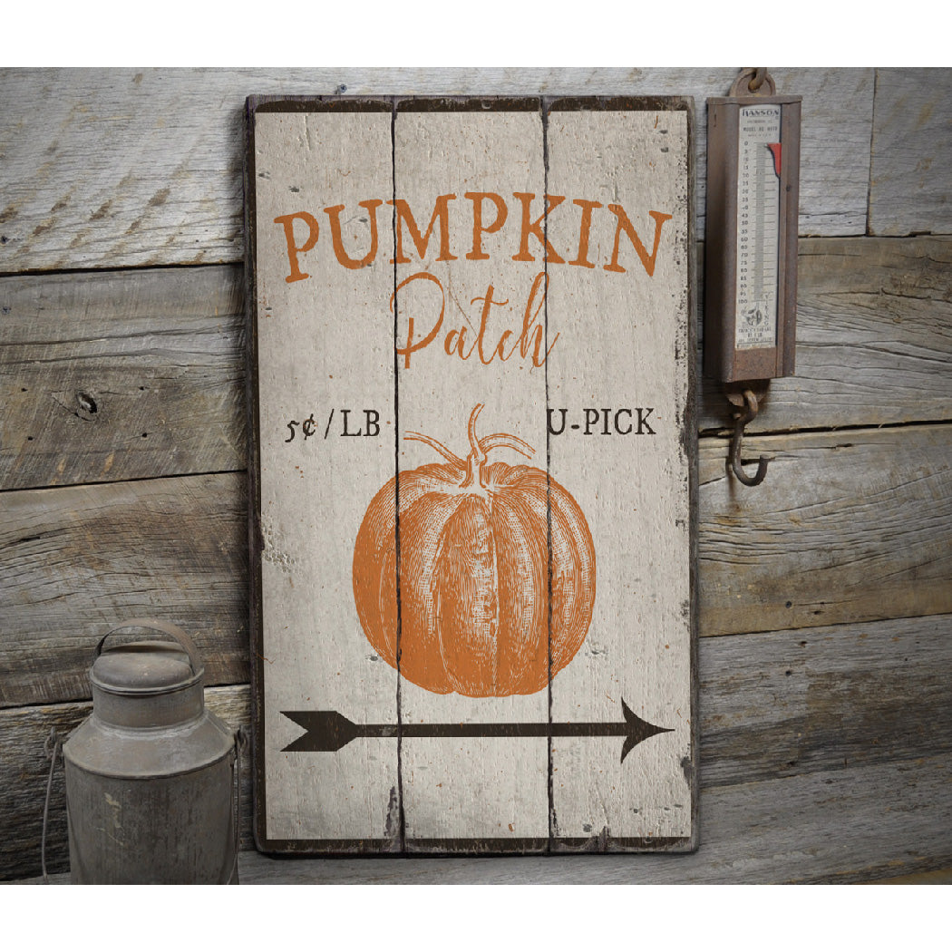 Pumpkin Patch Rustic Wood Sign