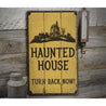 Haunted House Rustic Wood Sign