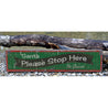 Santa Please Stop Here banner Rustic Wood Sign