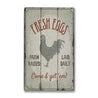 Fresh Farm Raised Eggs Rustic Wood Sign