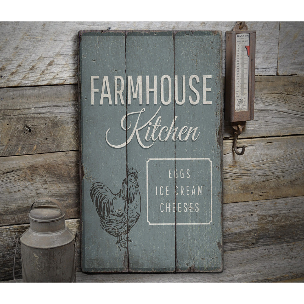 Hen Rustic Wood Sign