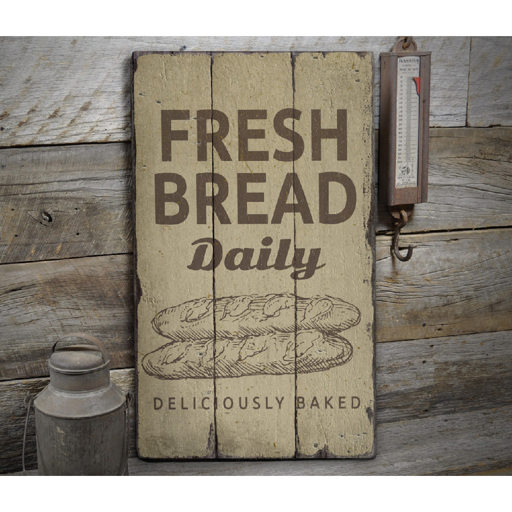 Fresh Bread Rustic Wood Sign