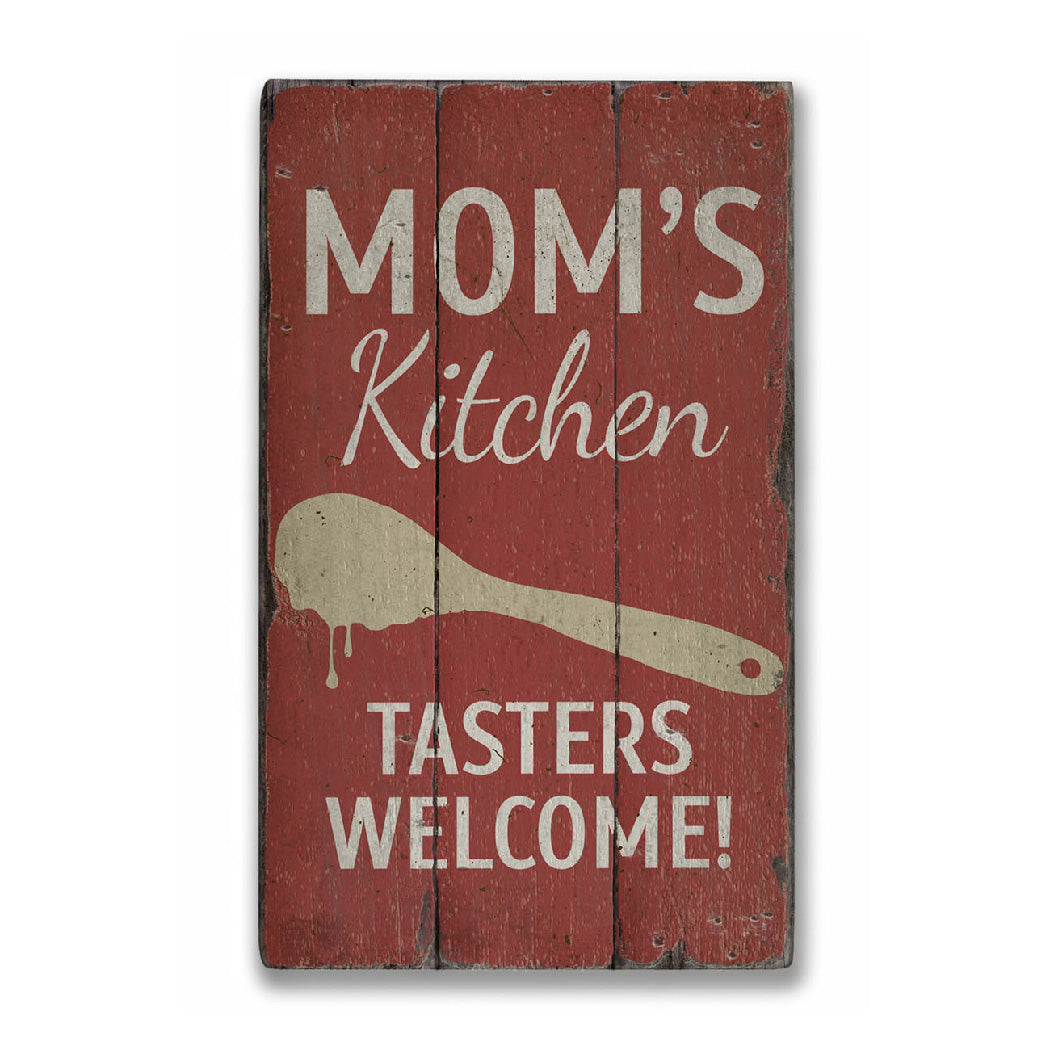 Mom's Kitchen Rustic Wood Sign