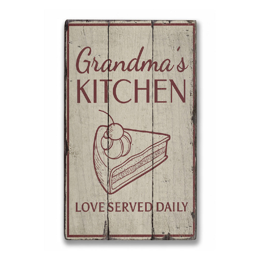 Grandma's Kitchen Rustic Wood Sign