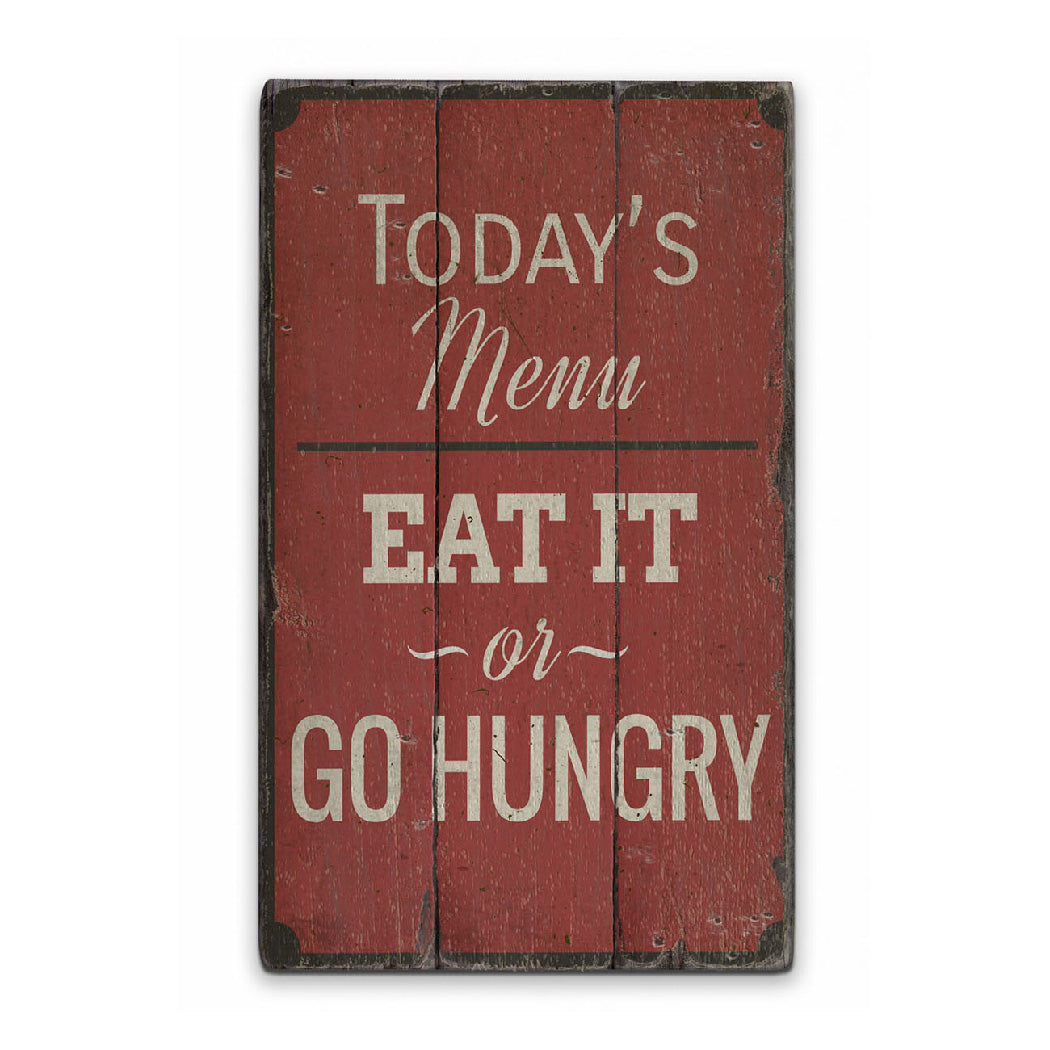 Kitchen Menu Rustic Wood Sign – Lizton Sign Shop