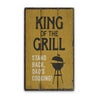 King of the Grill Rustic Wood Sign