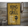 King of the Grill Rustic Wood Sign