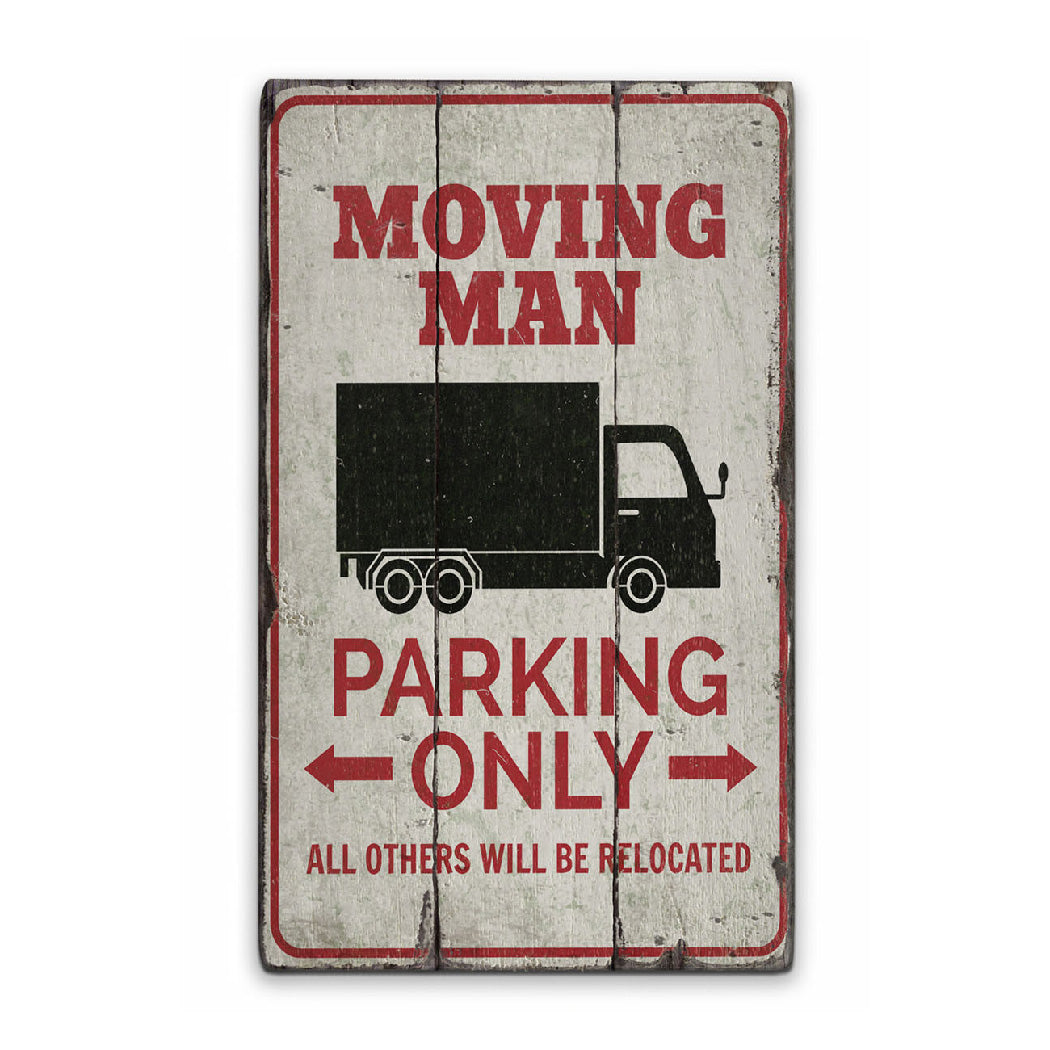 Mover Parking Rustic Wood Sign