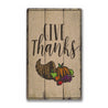 Give Thanks Rustic Wood Sign