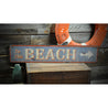 To The Beach Rustic Wood Sign