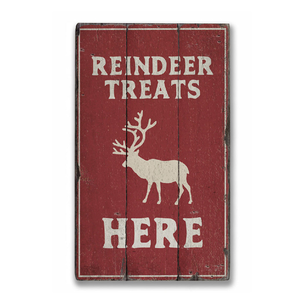 Reindeer Treats Rustic Wood Sign