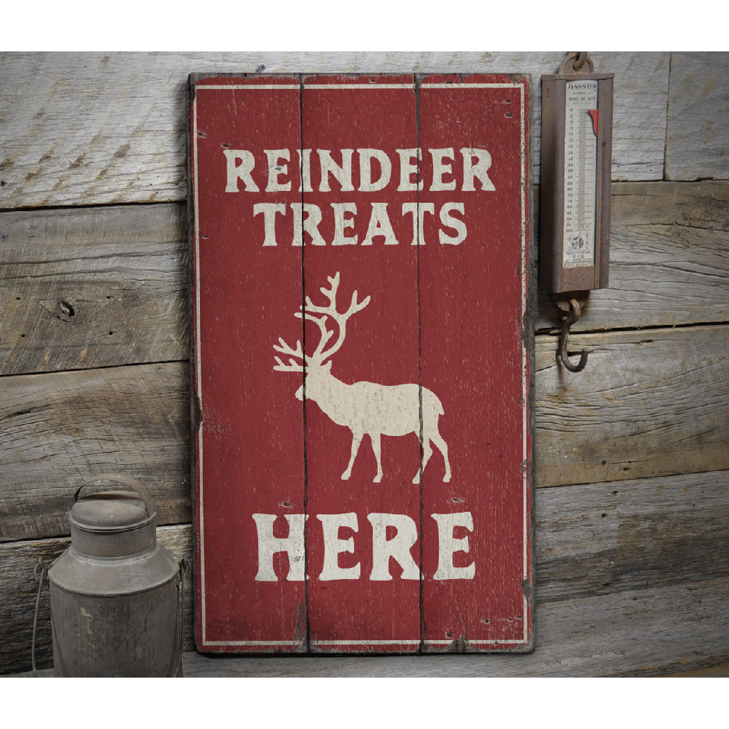 Reindeer Treats Rustic Wood Sign