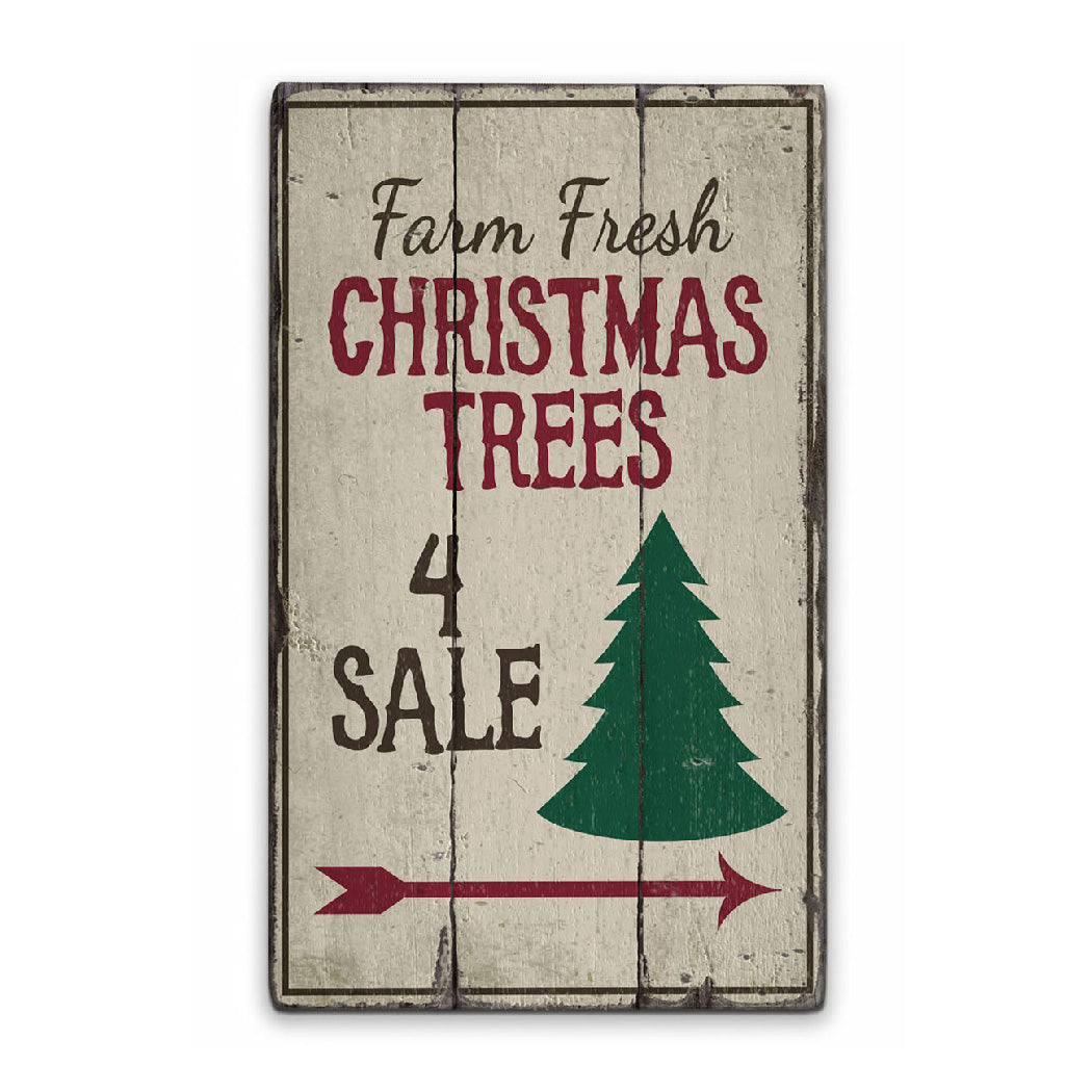 Trees For Sale Rustic Wood Sign