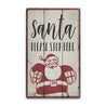 Santa Please Stop Rustic Wood Sign