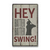 Hey Batter Batter Rustic Wood Sign